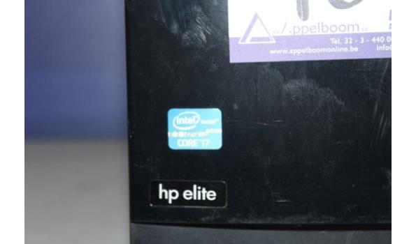 computer HP, type Elite, intel core i7, werking niet gekend, zonder kabels, paswoord niet gekend